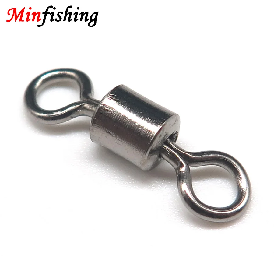 Minfishing 100 шт. рыболовные Вертлюги из нержавеющей стали вращающиеся Размер 2 # ~ 14