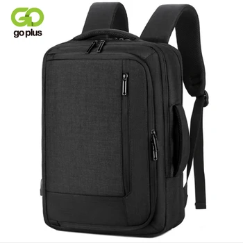 

GOPLUS Men's backpack New USB Charging Backpack Laptop Office Pack Business Travel backpack School Bag Brief Case