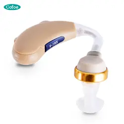 Cofoe V-185 слуховые аппараты BTE для пожилых людей Аккумулятор для слухового аппарата E675 бесплатно мини усилитель звука