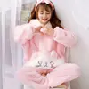 Winter Thick Warm Flannel Pajamas Sets For Women Sleepwear Home Clothing Pajama Home Wear Pyjamas Set ► Photo 2/6