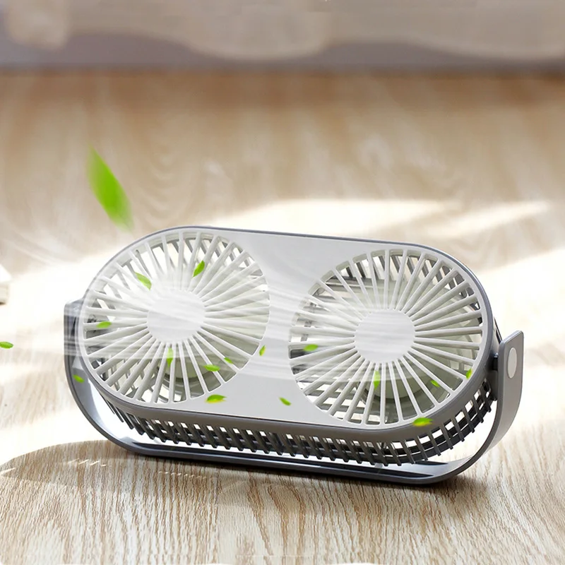 

2019 New Style Adzuki Bean Double Headed Desktop Fan Creative Multi-functional Fragrance Fan Office Mini USB Small Fan