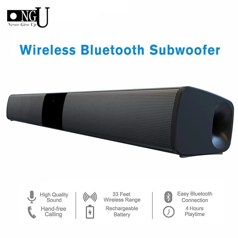 Беспроводная Bluetooth звуковая панель 20 Вт стереоколонки для домашнего кинотеатра