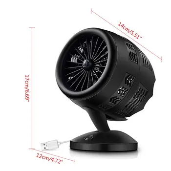 

Double-blade Turbine Table Tiny Round Fan Quiet Operation Adjustable Tilt 5-20 ° R2JB