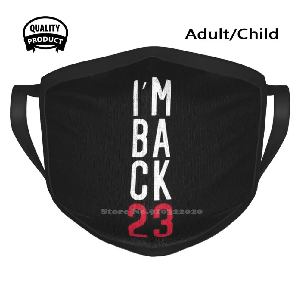 Я обратно 23 Mj Is Back 45 моющиеся дышащие многоразовые маски векторное Искусство