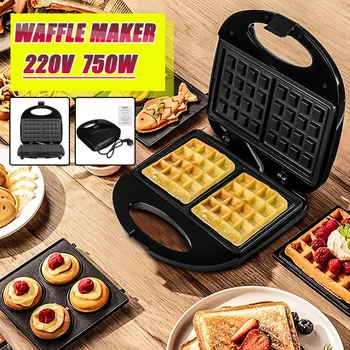 

Electric Waffles Sandwich Maker Dual Non-Stick Coated Plates Multi-Functional Home Breakfast Machine Mini Cake Oven Eggette Pan