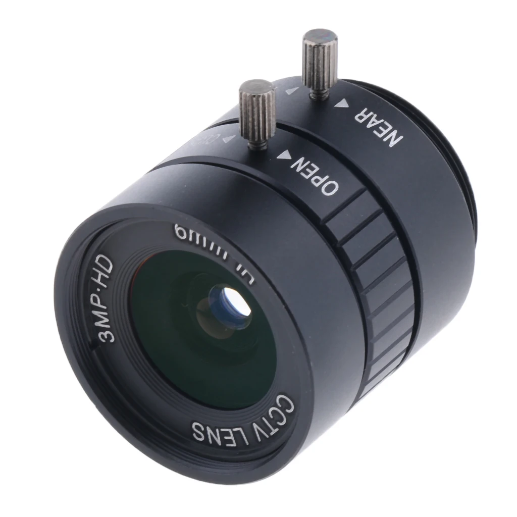Camera HD 3 MegaPixel 6mm F1.2 Fixed Focus CCTV Lens for Industrial CS C Mount Cameras Format 1/2-inch