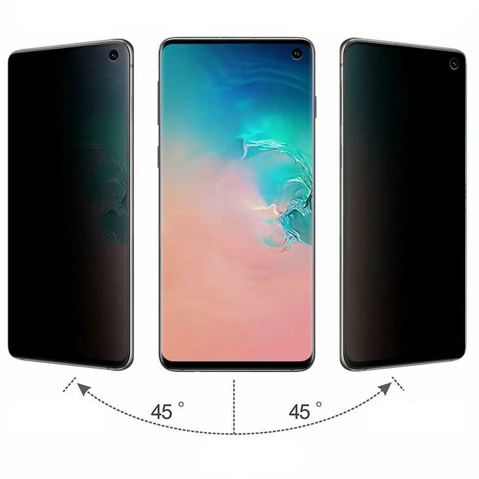 Изогнутое противошпионское закаленное стекло 3D для Samsung Note 10 Plus защитная пленка