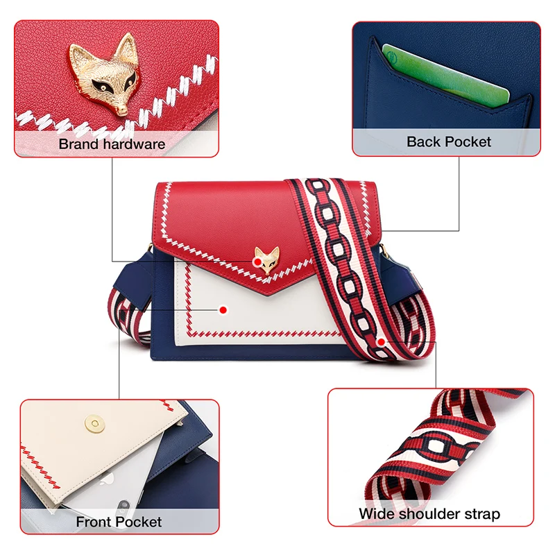 ファッション雑貨・小物その他 Vancouver Crossbody Bag FOXER Brand Women Messenger Crossbody Bag Lady Colorful