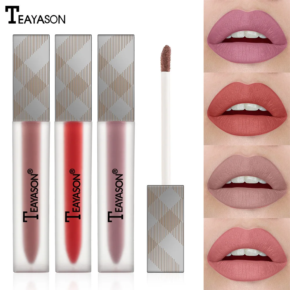 

2020 New 12Color Matte Lipgloss Sexy Liquid Lipstick Matte Long Lasting Waterproof Cosmetic Beauty Keep 24 Hours Makeup Lipgloss