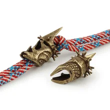 1 шт. индивидуальный дизайн латунный нож бусина Открытый Зонт EDC веревка кулон DIY брелок фонарик декоративный кулон