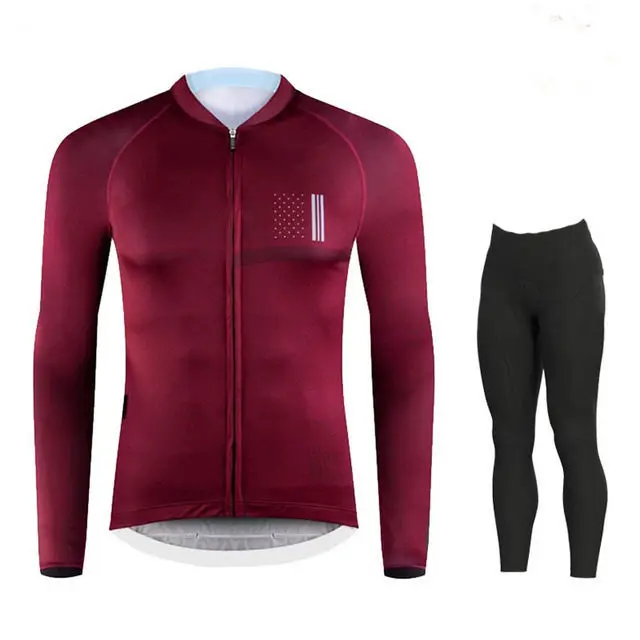 cycling jersey set 2 Лучшие велосипедные футболки для команды с длинным рукавом с авиационным вырезом из легкой ткани для защиты от ультрафиолета для мужчин и женщин - Цвет: cycling jersey set 2