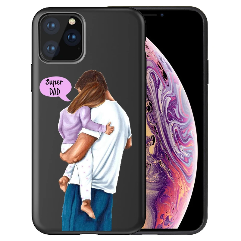 05 Чехол для телефона iphone 11 Super Dad Mom baby girl Fashion family Coque для iphone 11 Pro Max 8 7 X XS Max XR 6 7 8 Plus 5s Etui - Цвет: 05