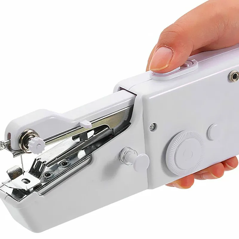 Mini Handheld Manual Sewing Machine Mini Portable Handy Home Sewing Quick Hand-Held Single Stitch Handmade DIY Tool