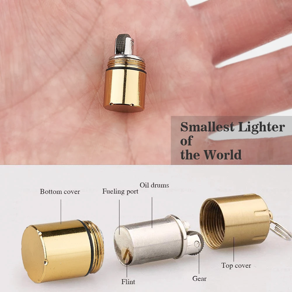 Mini Thumb Lighter and Knife Set Field Emergency Apoc Bot