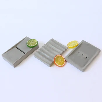 

Plain concrete soap box creative cement soap holder soap box bathroom drain box photo background