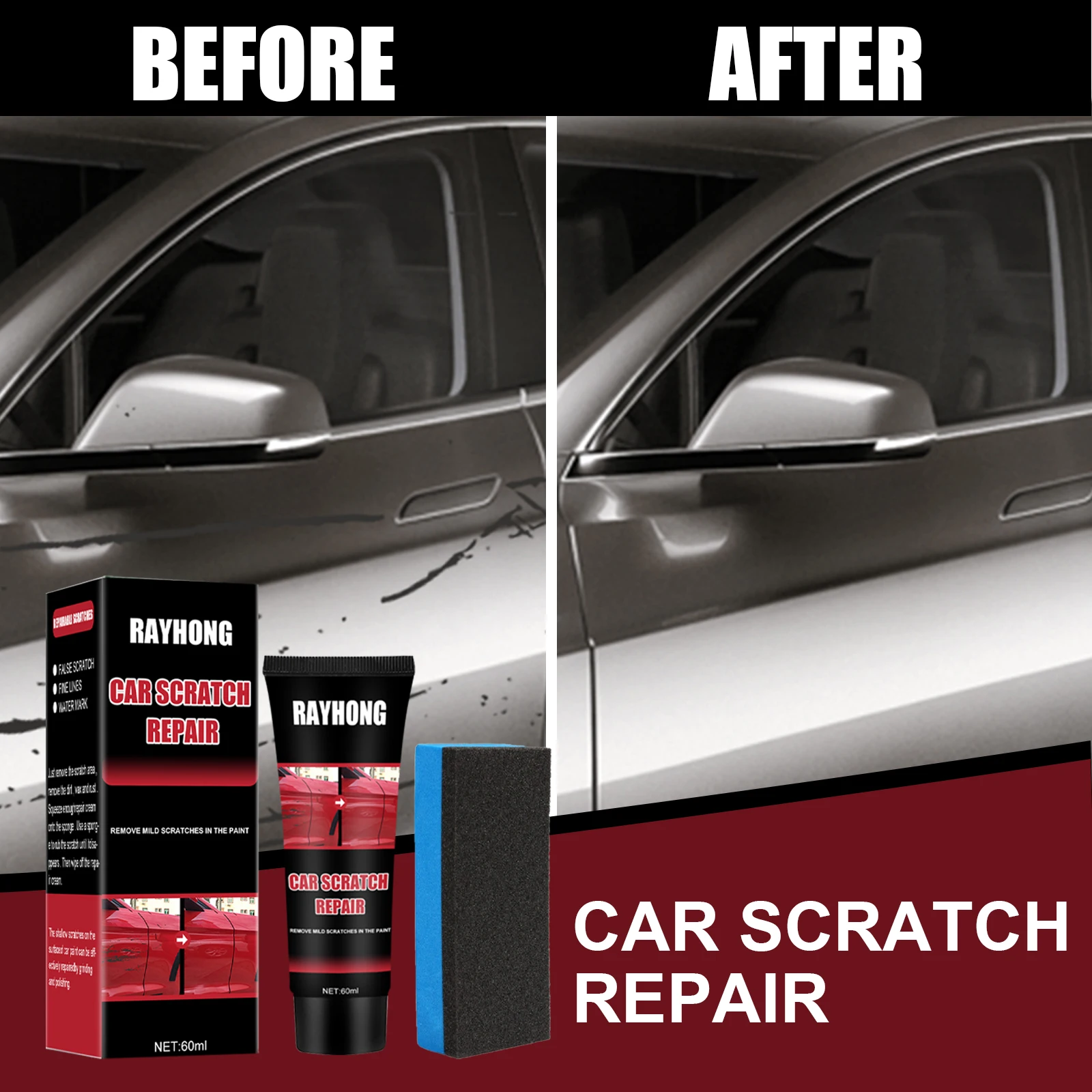 60ml Car Body Scratch Remover Repair Gel Compound Polishing Wax Car