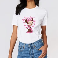 Disney Minnie Couple T Shirt Girlfriend Birthday Gift Girls Can Do Anything Urban Fairy Clothes Y2k Aesthetic Ropa Tumblr Mujer