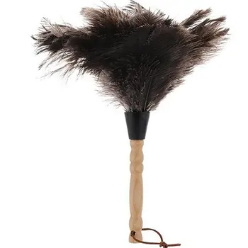 

Duster Anti-Static Ostrich Duster Feather Fur Brush Dust Cleaning Tool Wooden Handle Household Electrostatic Dust Cleaning Tool