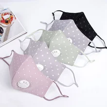 1 шт. модная унисекс хлопковая дыхательная маска с клапаном для рта, противопылевая маска, тканевый фильтр, респиратор, рот-муфта