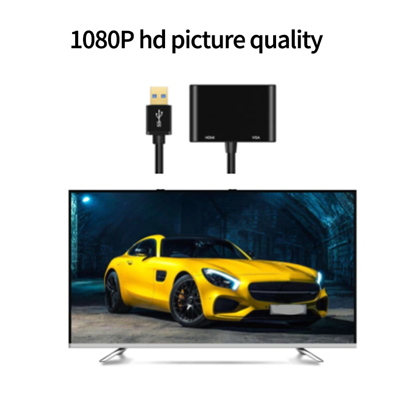 USB3.0 к HDMI/VGA адаптер дисплея Прочный USB C к 8 в 1 USB 3,0 HDMI RJ45 адаптер Micro-SD TF кардридер концентратор