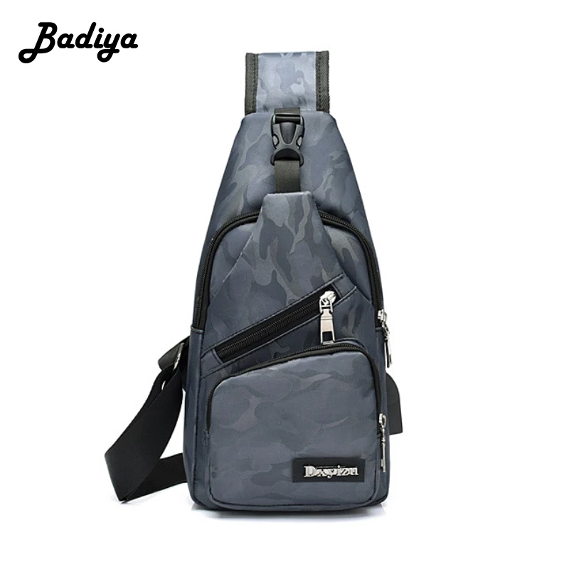 

Trendy Chest Pack Multifunction Waterproof USB Charging Crossbody Bag Personlity Camouflage Outdoor Sports Male Shoulder Bag