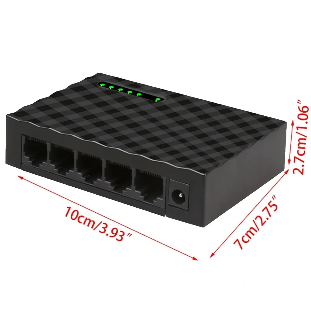 Usb-концентраторы Новые поступления RJ45 мини 5-Порты для быстрой работы в сети этернет на черный Переключатель концентратор для компьютера Тетрадь настольных ПК ЕС Вилки 19OCT31
