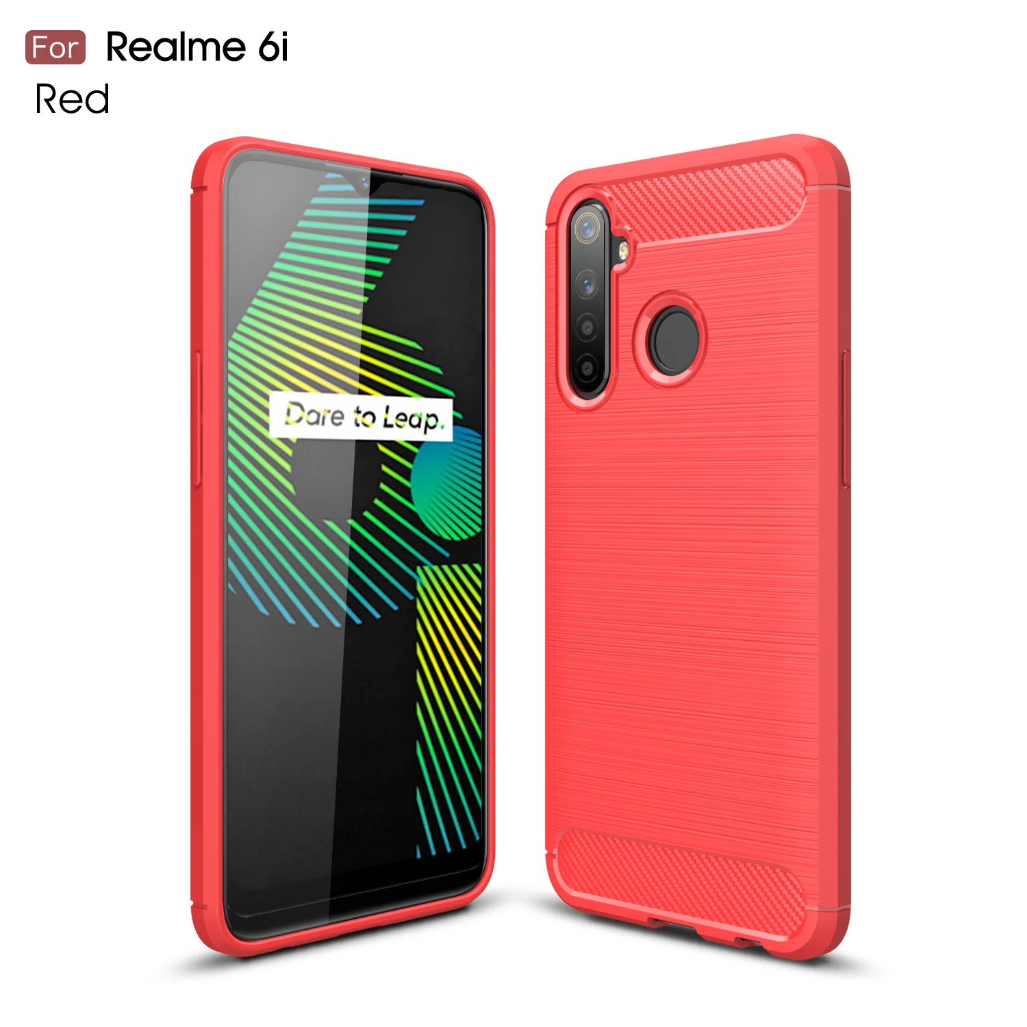 Чехол из углеродного волокна для OPPO Realme 6i Мягкая силиконовая задняя крышка oppo realme