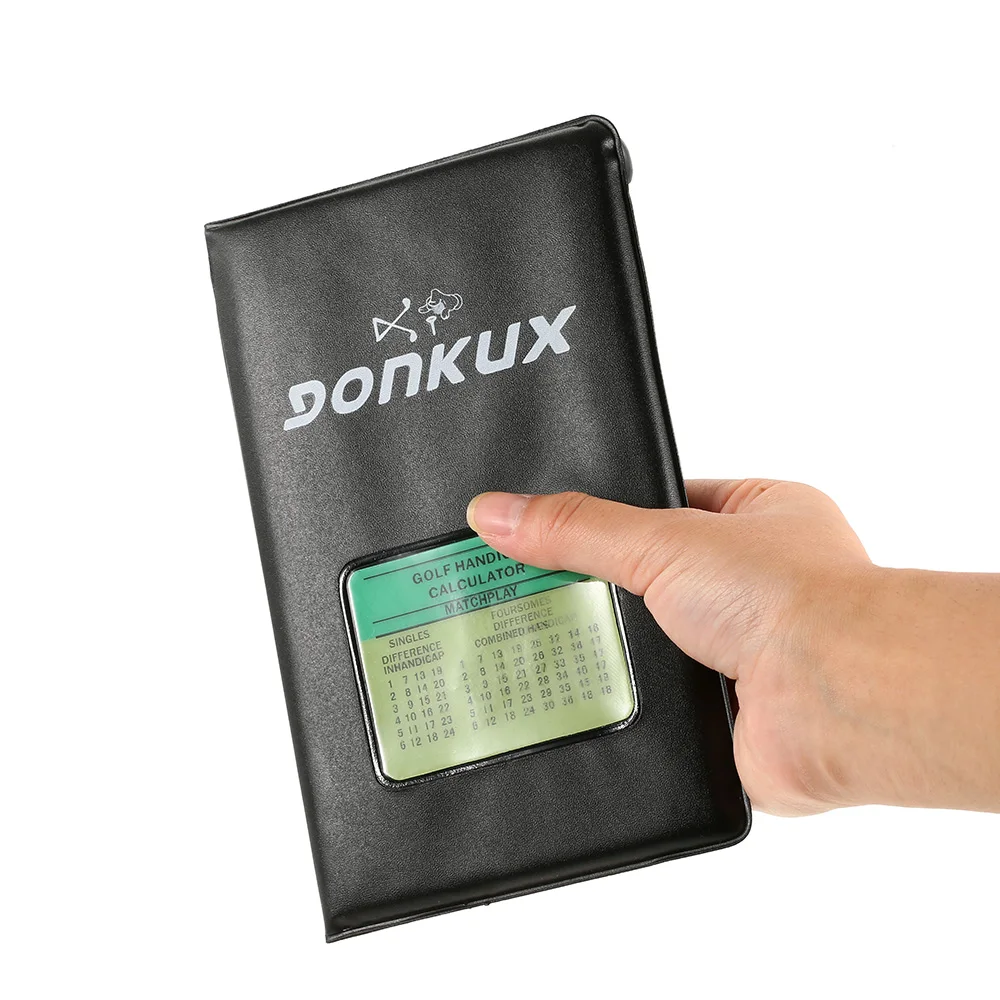 

GONKUX Golf Score Tracker Golf Stat Notebook Score Tracking Card Scorecard Holder Golf Accessories Training Aids with Pencil