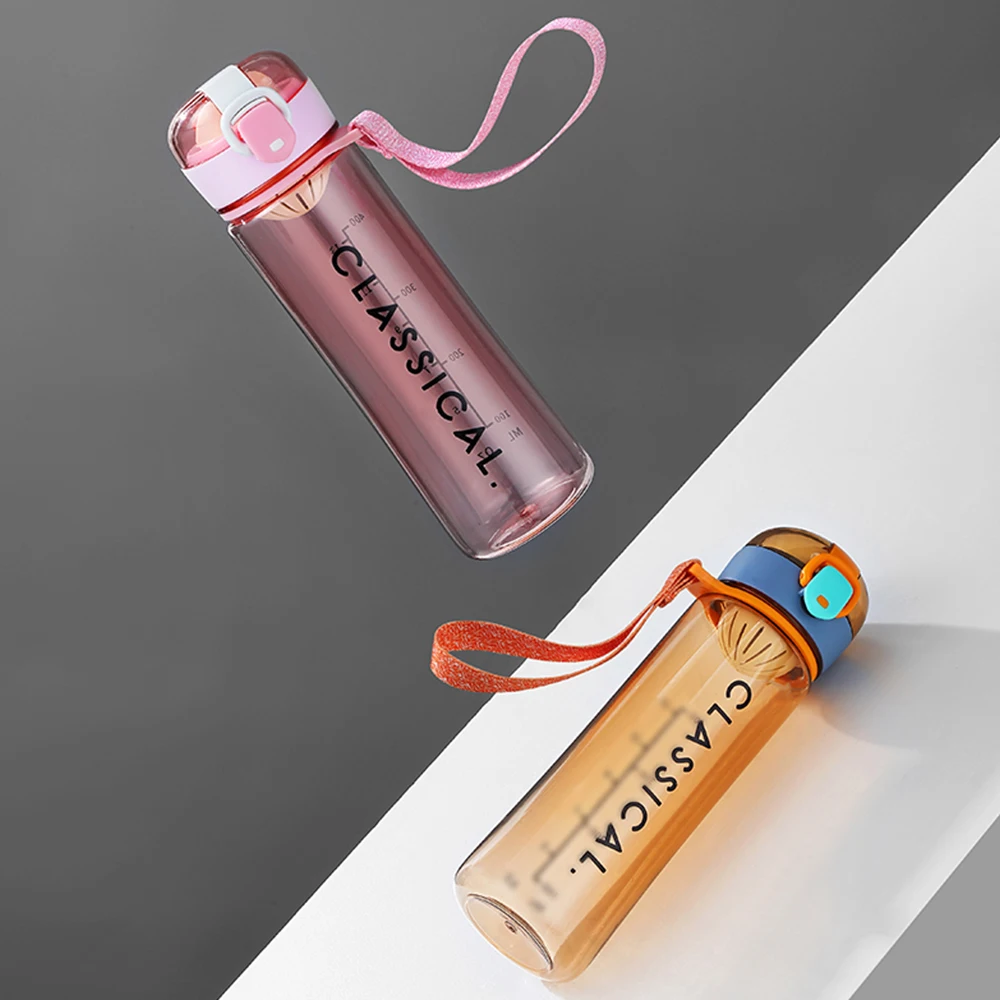 Water bottle 500ml Sports Gym bottle School Outdoor Travel Portable Leakproof tea infuser bottle Drink bottles Plastic cup