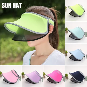 

Spot Sun Visor Cap Double-layer Topless Sun UV Protection Women Hat for Outdoor Sports QP2