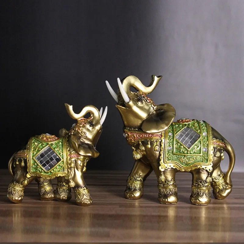 Смола украшения Ремесло фигурки слонов миниатюры дети статуя ремесла миниатюрный Декор сада для офиса гостиной