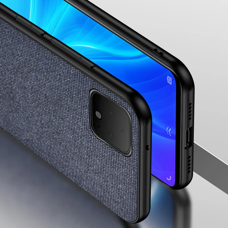 Тканевый жесткий чехол из поликарбоната для Google pixel 4 XL чехол для телефона мягкий ТПУ бампер задняя крышка для Google pixel 3A XL 4 XL 4XL противоударный чехол