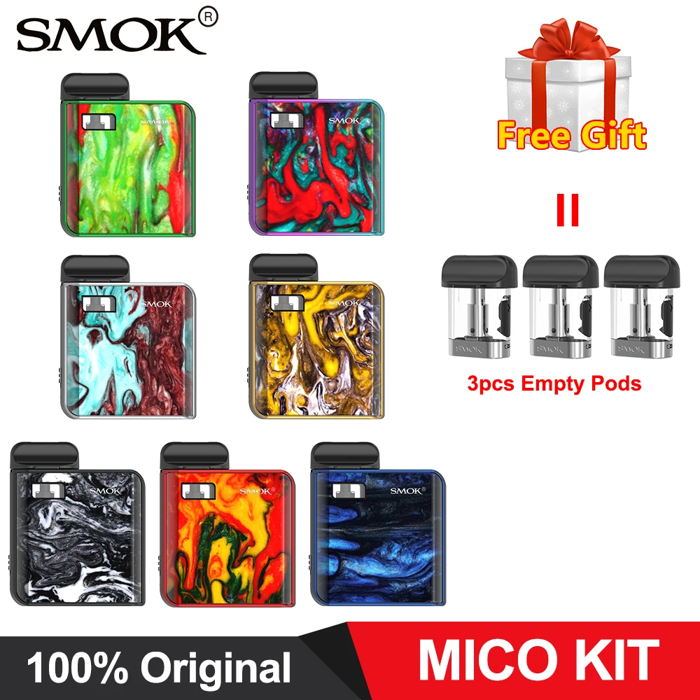 SMOK MICO комплект 1 7 мл Pod картридж с сеткой и обычными катушками встроенный