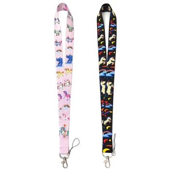 

Cute Phone Lanyard Unicorn Lanyard For Keys ID Badge Holders Cartoon Anime Phone Neck Straps With Keychain Keyring
