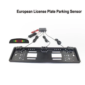 

Car Parking Sensorreversing Radar European License Plate Camera Front Back Electromagnetic Monitor System 3 Sensors