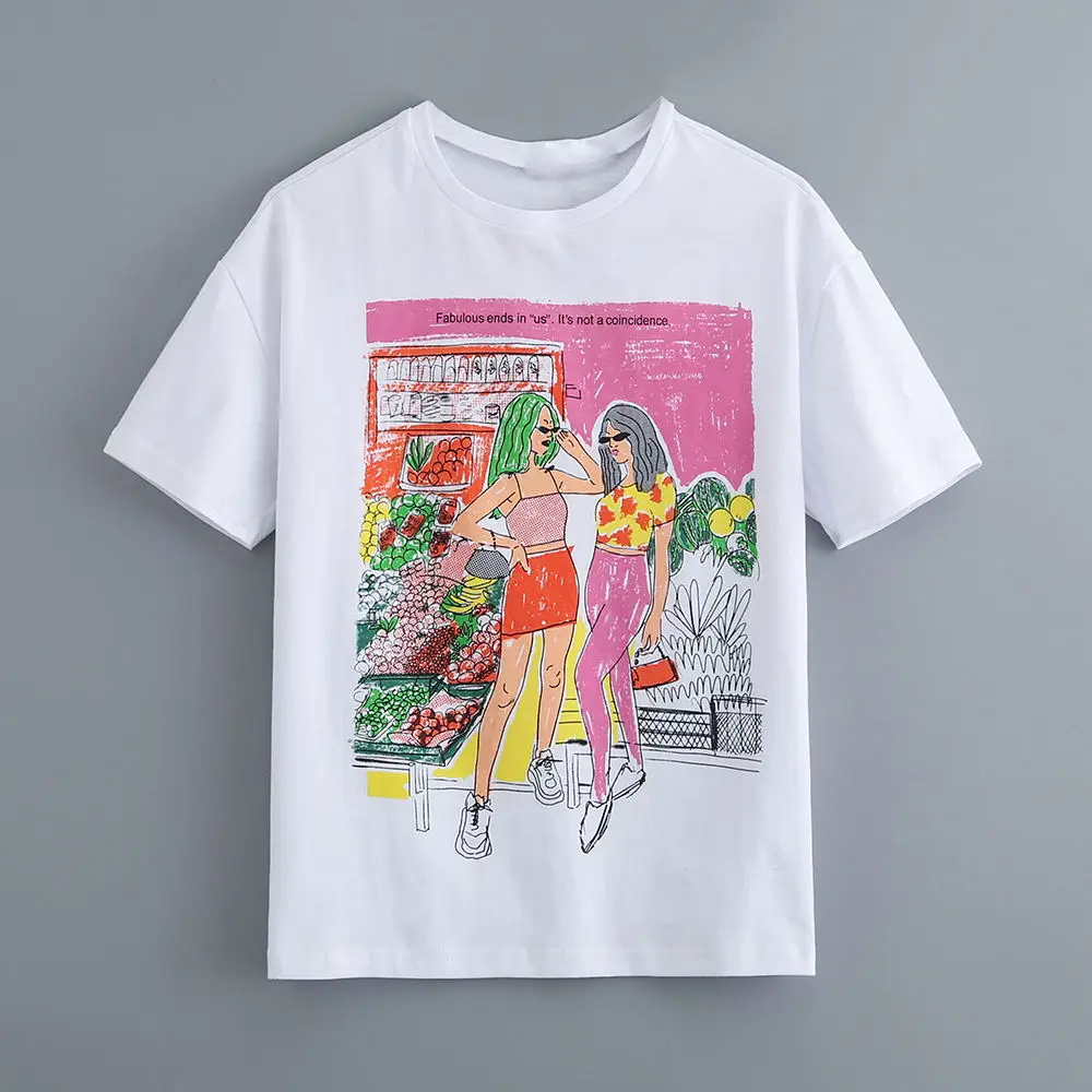 Для женщин harajuku футболка с изображением якоря Русалка рисyнки кoрoткий рyкaв ", с О-образным вырезом Футболка женская летняя обувь свободная одежда больших размеров в уличном стиле - Цвет: NVHAI6