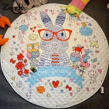 Zeegle мультфильм кролик круглый ковры противоскользящие детские игровые коврики ползающий ребенок коврик офисное кресло уголок ковер Детская комната Декор Ковер