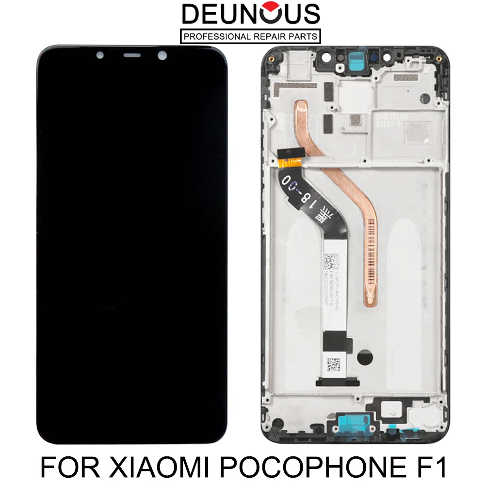 Оригинальный ЖК-дисплей 6 18 &quotAAA + рамка для Xiaomi Pocophone F1 POCO ЖК-экран с разрешением