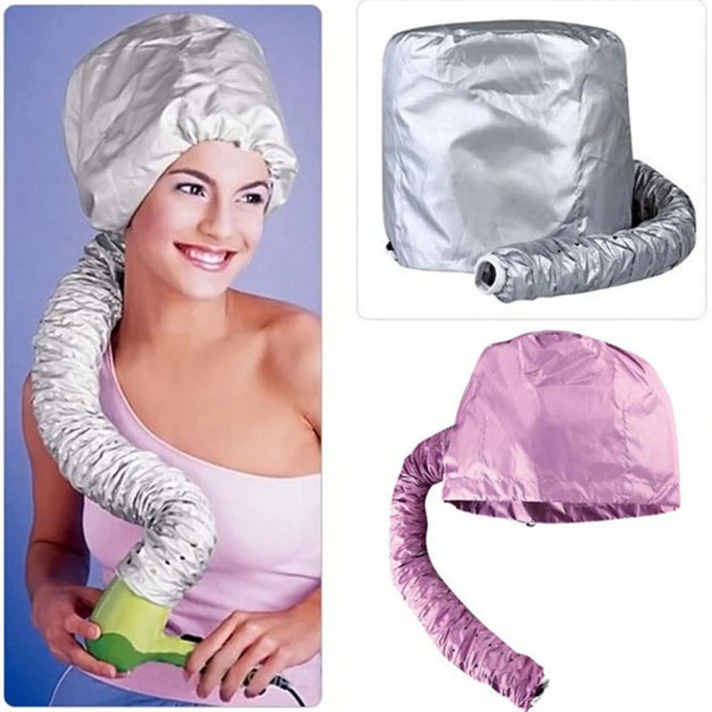 

Hair Perm Portable Soft Hair Drying Cap Bonnet Hood Hat Blow Dryer Attachment Curlformers Gray Dry Hair Cream Cap