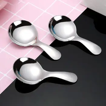 

Hot Stainless Steel Children Teaspoon Soup Rice Ice Cream Dessert For Kids Soup Rice Spoon Kitchen Cooking Tools Supplies