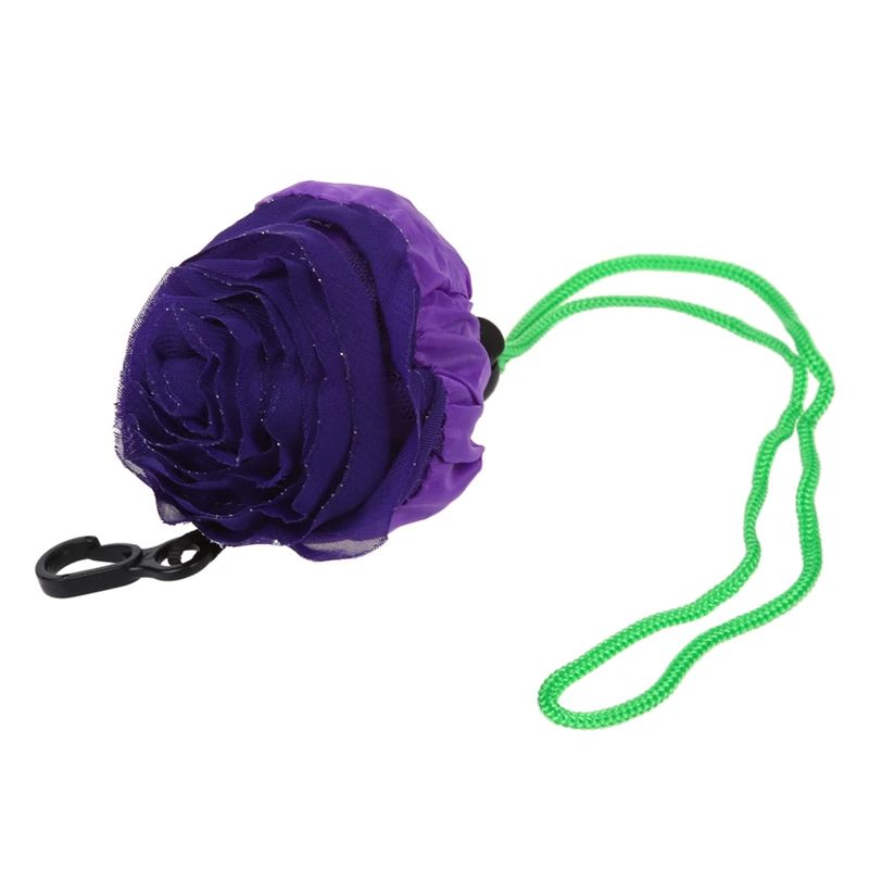

Foldable Purple Rose Shaped Recycling Bag for Shopping