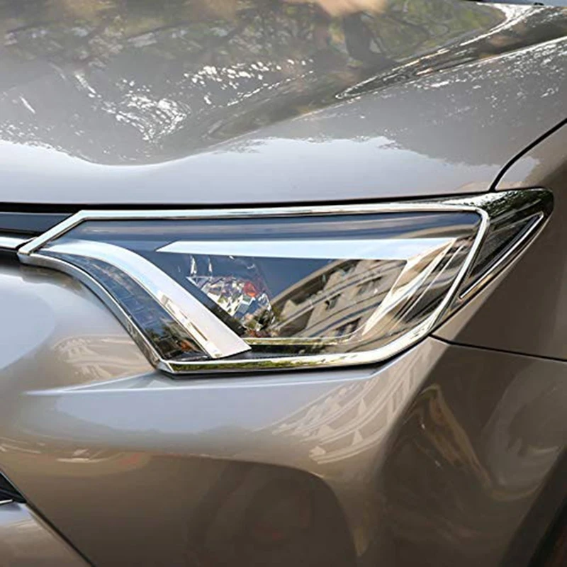 Для Toyota RAV4 RAV 4 XLE LE 2016 2017 2018 ABS хромированные передние фары лампы Крышка отделка