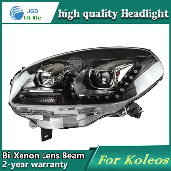 

Car Styling Head Lamp case for Renault Koleos Headlights 2012-2014 Koleos Headlight DRL Lens Double Beam Bi-Xenon HID