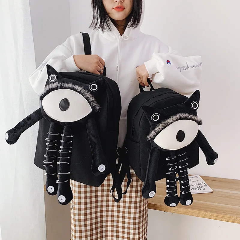 

Cartoon Doll Backpack 2019 New Style Korean-style Fashion Canvas Casual Bag Cute Creative Secondary School College Student Backp