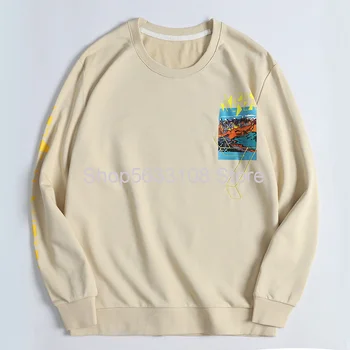 

2020 Autumn Sweater Men's Wear Printing Leisure Long Sleeve Round Neck Top Men Big Size Single Coat