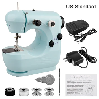 

Mini Sewing Machine Portable Electric Sewing Machines Adjustable 2-Speed with Foot Pedal for Kids Beginners DIY Sewing Tools