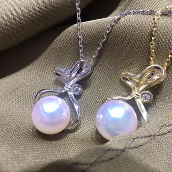 

Popular 925 Silver Pendant Setting Base Mounting Parts Pendant Findings for Akoya Edison Pearls Corals Jade Stones Beads