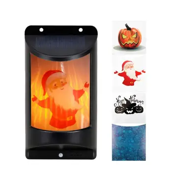 

Solar Light Outdoor Garden Light Garden Villa Decoration Wall Light Outdoor Waterproof Simulation Flame Wall Light Christmas