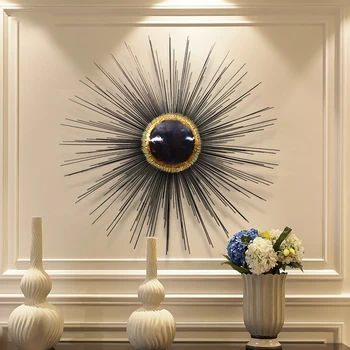 

Modern Wrought Iron Wall Hanging Crafts Decoration Home Living Room Wall Mural Ornaments Sofa TV Background Wall Sticker Artwork