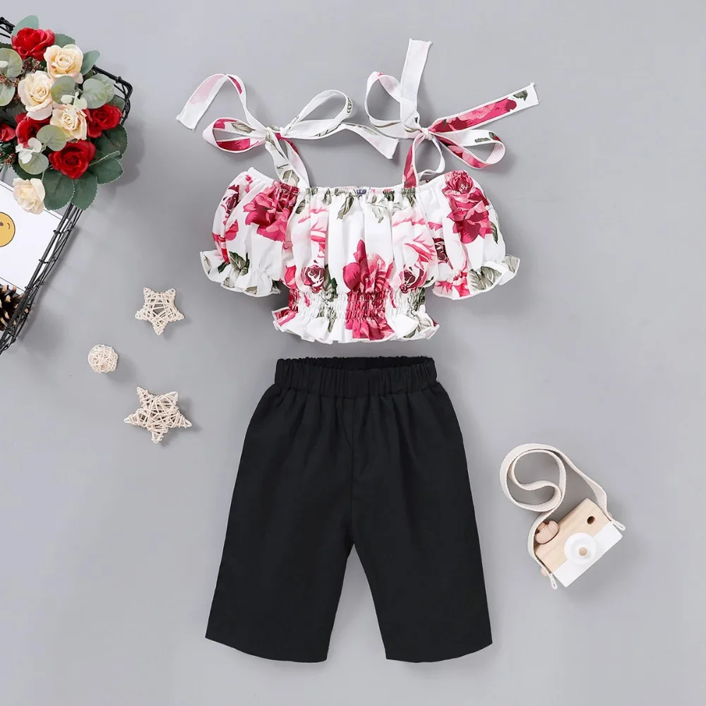 summer flower baby girl clothes set (6)